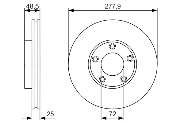 Disc frana BOSCH 0986479R83