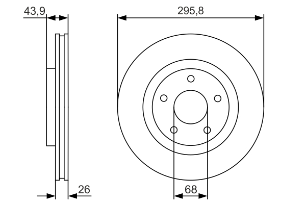 Disc frana BOSCH 0986479R89