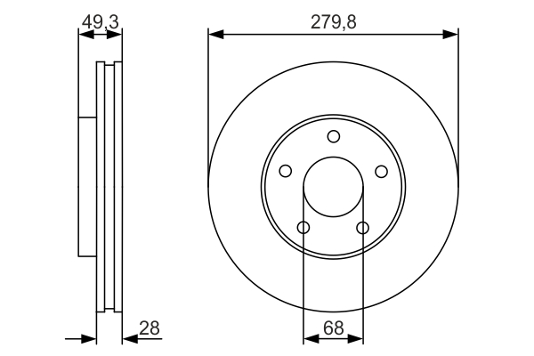 Disc frana BOSCH 0986479R90
