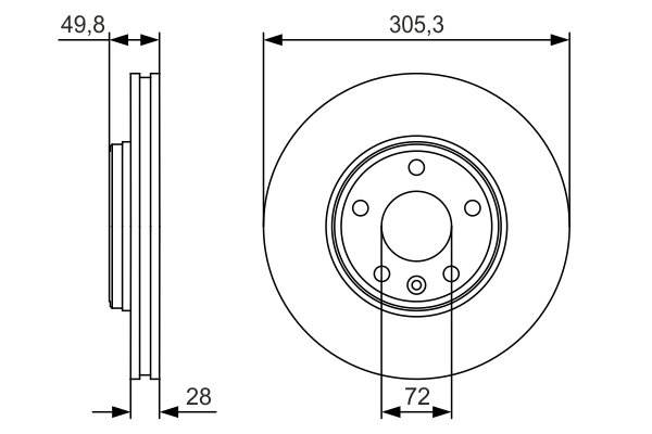 Disc frana BOSCH 0986479R93
