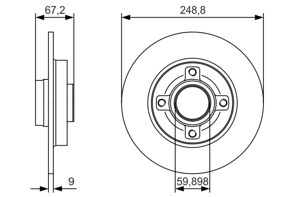 Disc frana BOSCH 0 986 479 S42