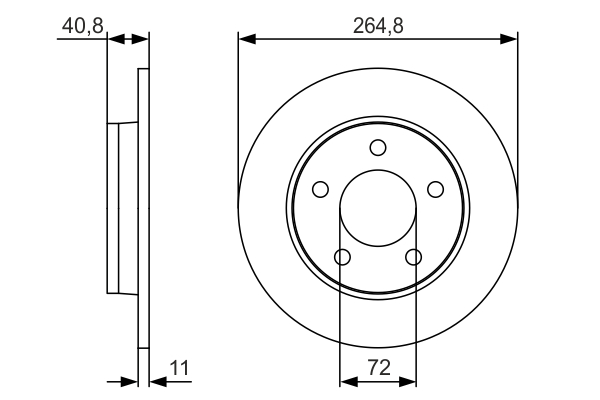 Disc frana BOSCH 0986479S50