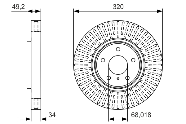 Disc frana BOSCH 0986479T32