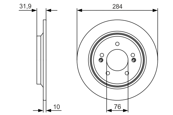 Disc frana BOSCH 0 986 479 V09