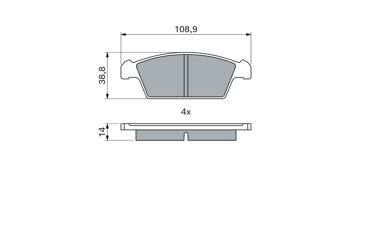 Placute frana BOSCH 0986494066