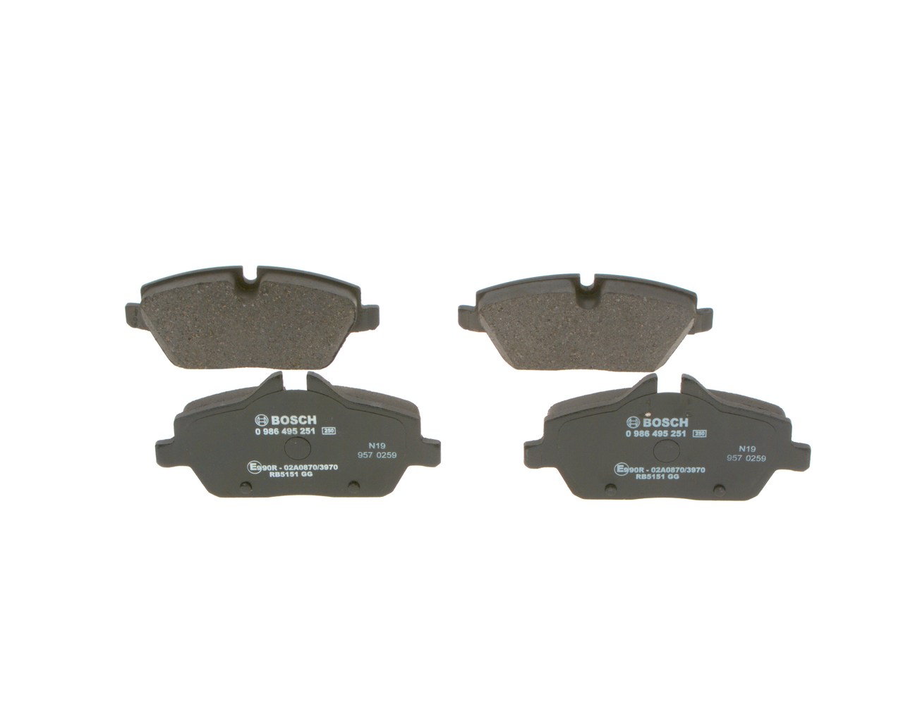 Placute frana BOSCH 0986495251