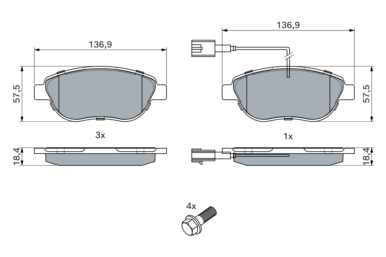 Placute frana BOSCH 0986TB2961