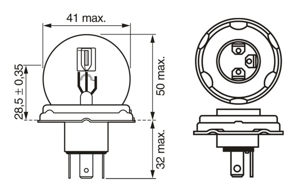 Bec far faza lunga BOSCH 1987302826