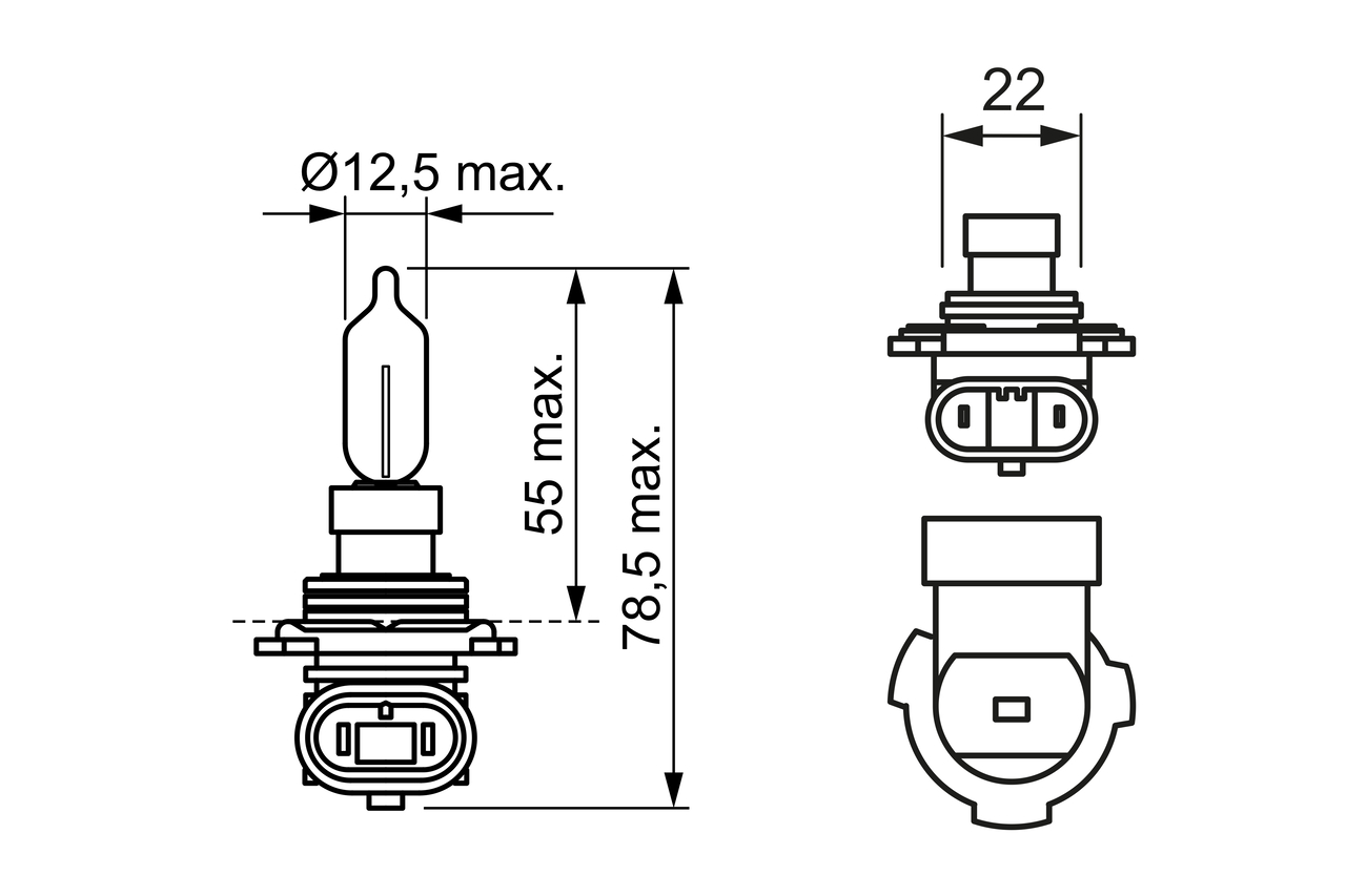 Bec far faza lunga BOSCH 1987302026