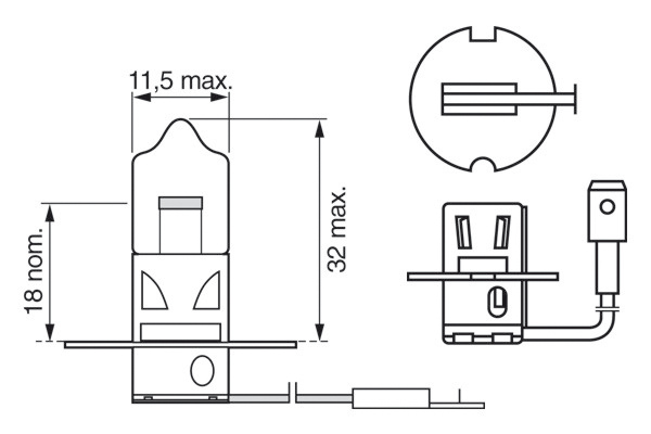 Bec far faza lunga BOSCH 1987302802