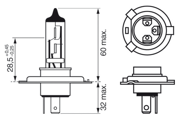 Bec far faza lunga BOSCH 1987302803