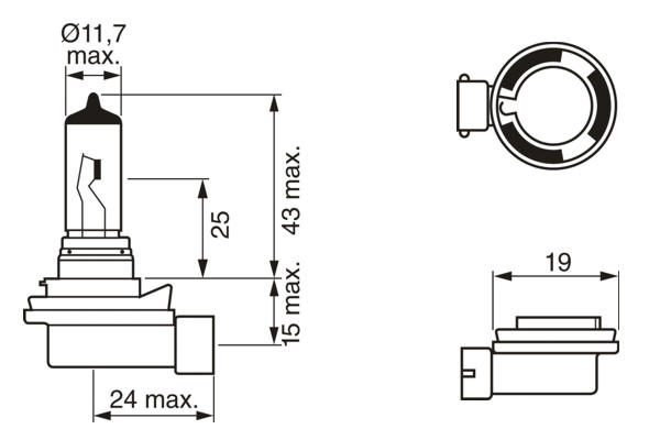 Bec far faza lunga BOSCH 1987302081