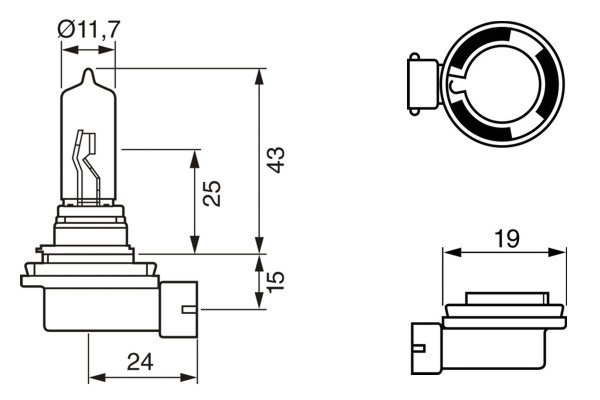 Bec far faza lunga BOSCH 1987302082