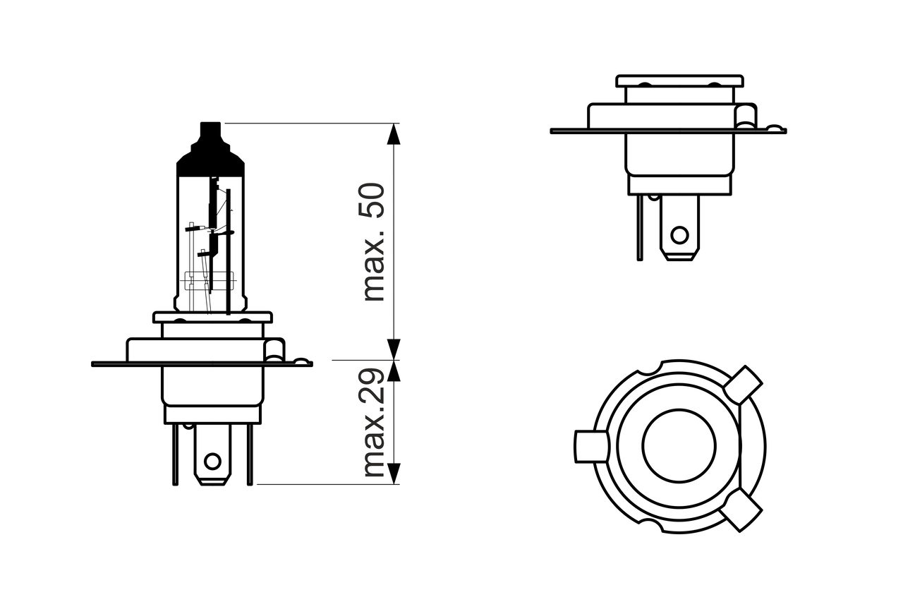 Bec far faza lunga BOSCH 1987302092
