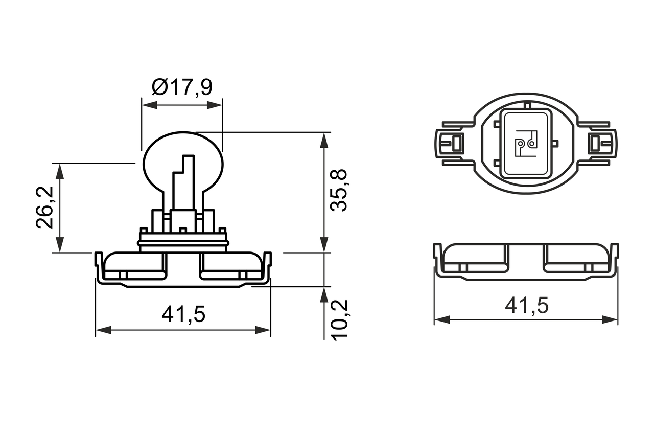 Bec lampa ceata spate BOSCH 1987302266