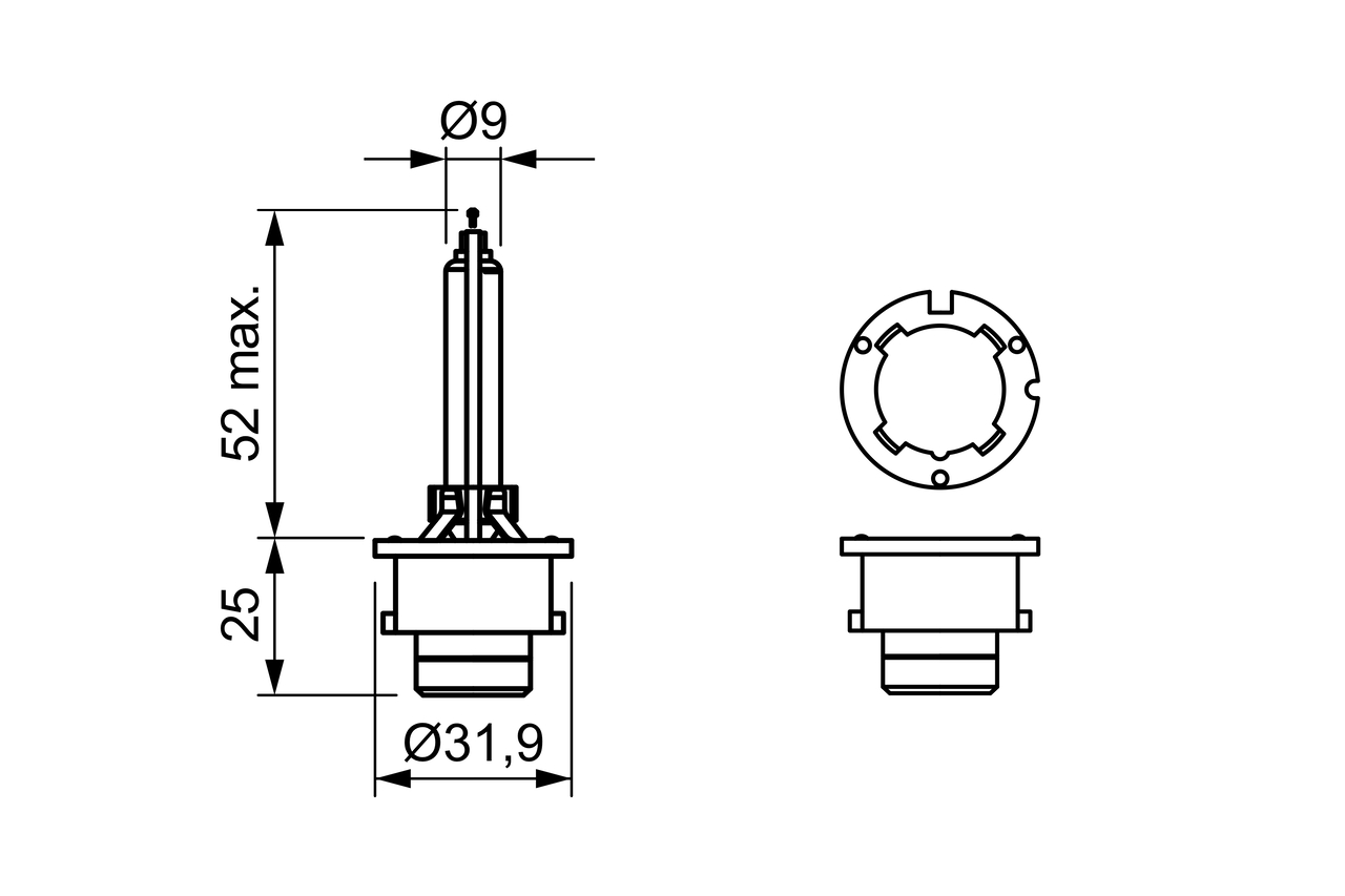 Bec far faza lunga BOSCH 1987302906