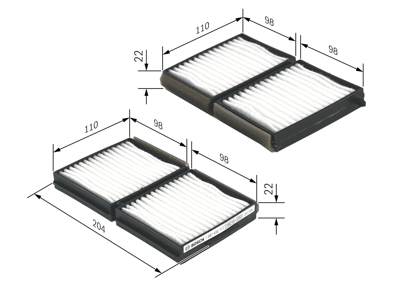 Filtru polen BOSCH 1987432117