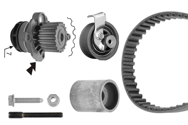 Set pompa apa + curea dintata BOSCH 1987948868