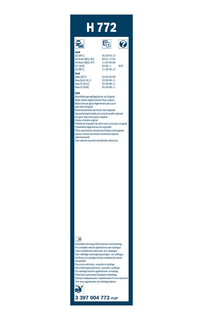 Lamela stergator BOSCH 3397004772