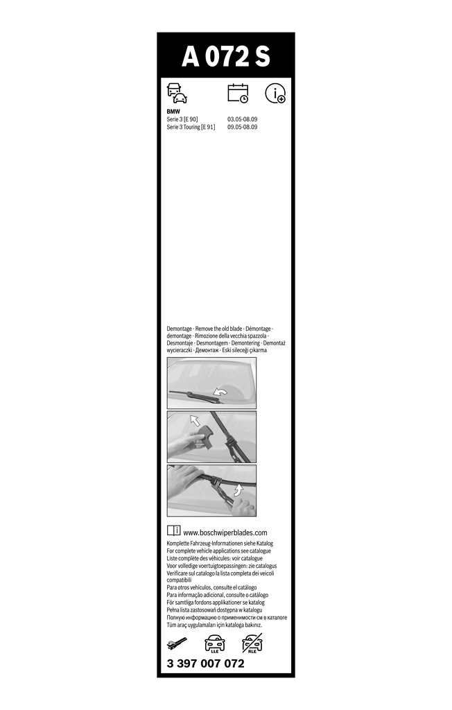 Lamela stergator BOSCH 3397007072