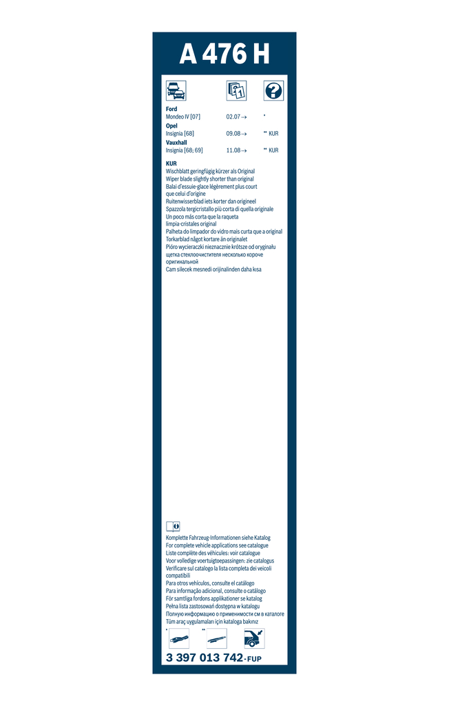 Lamela stergator BOSCH 3397013742