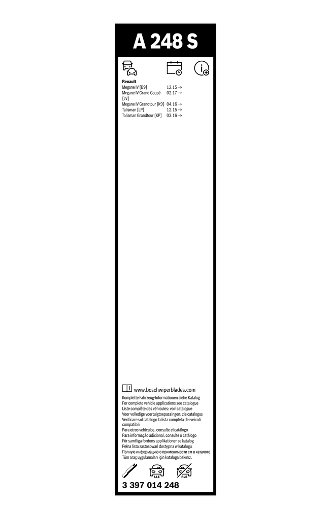 Lamela stergator BOSCH 3397014248