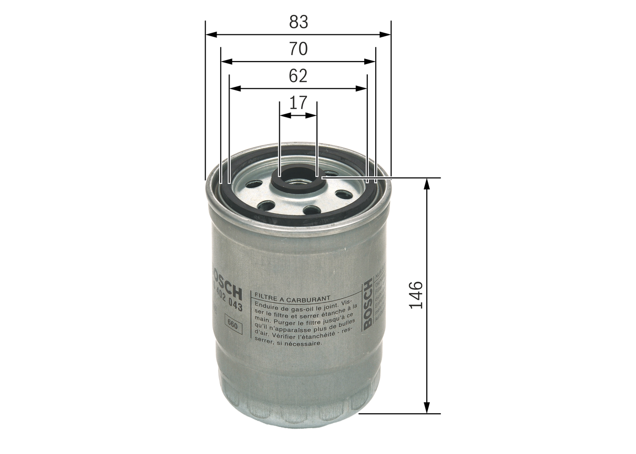 Filtru combustibil BOSCH F026402043