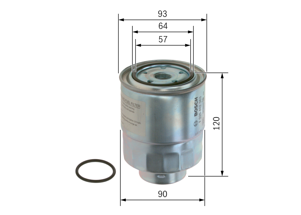 Filtru combustibil BOSCH F026402063