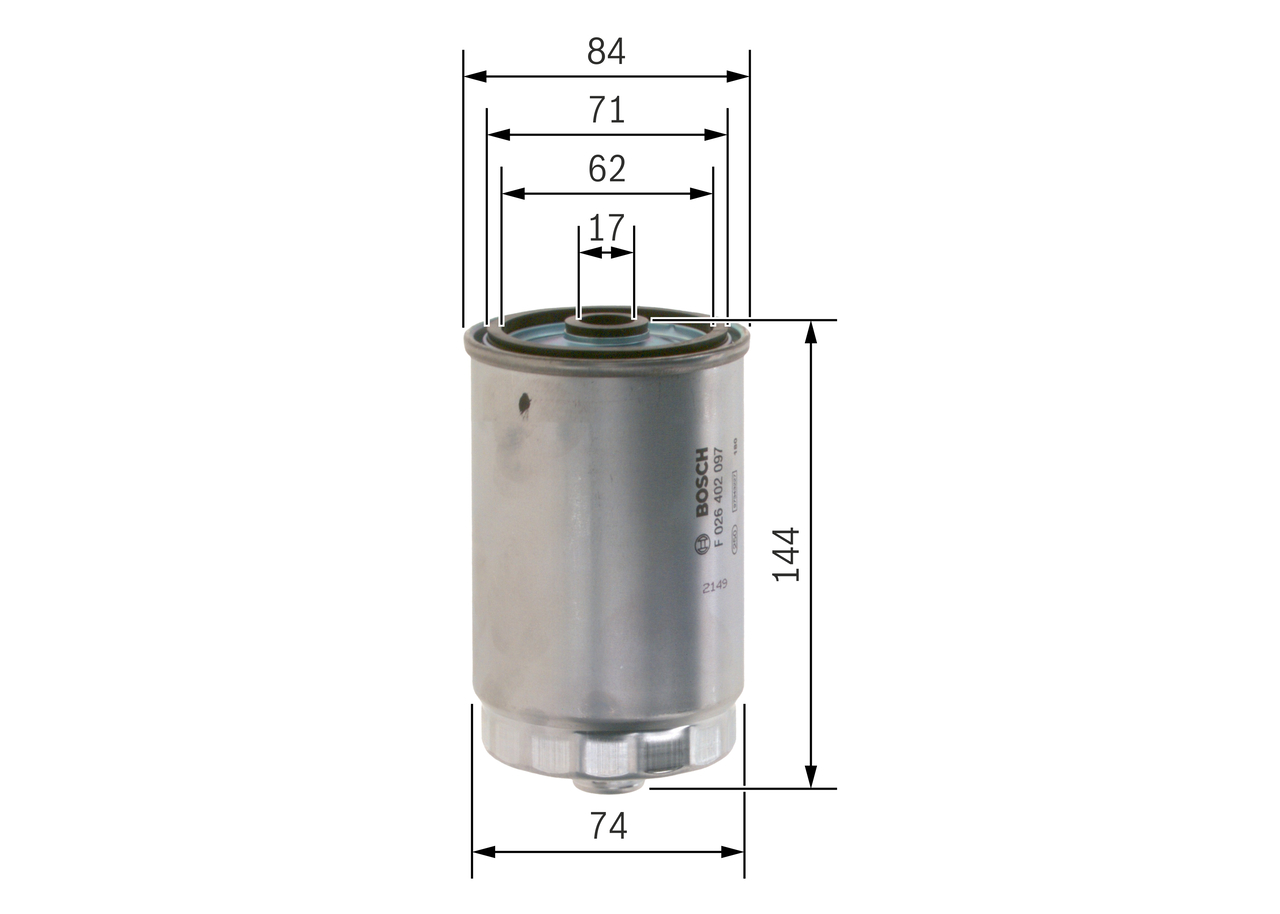 Filtru combustibil BOSCH F026402097