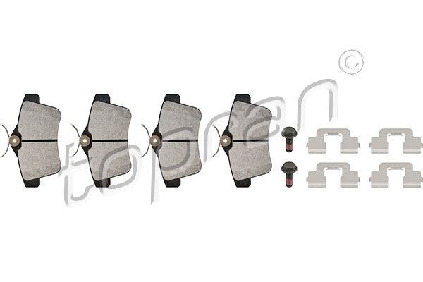 Placute frana TOPRAN 722 832