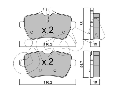 Placute frana CIFAM 822-1022-0