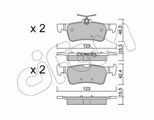 Placute frana CIFAM 822-1042-0