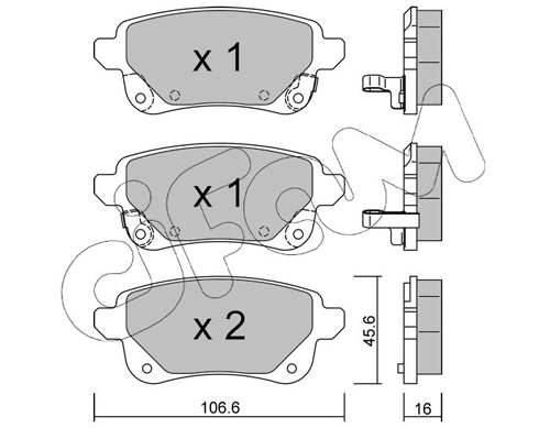 Placute frana CIFAM 822-1112-1