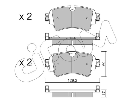 Placute frana CIFAM 822-1129-0