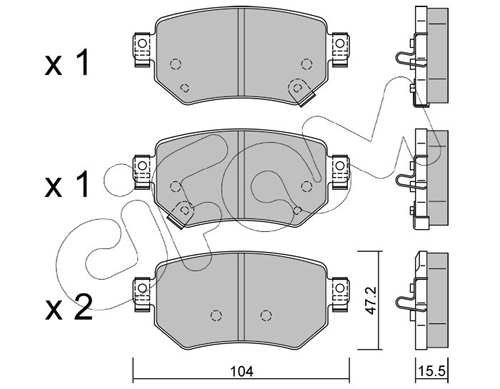 Placute frana CIFAM 822-1159-0