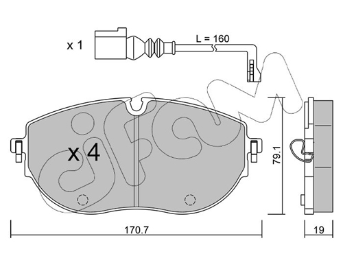 Placute frana CIFAM 822-1322-0