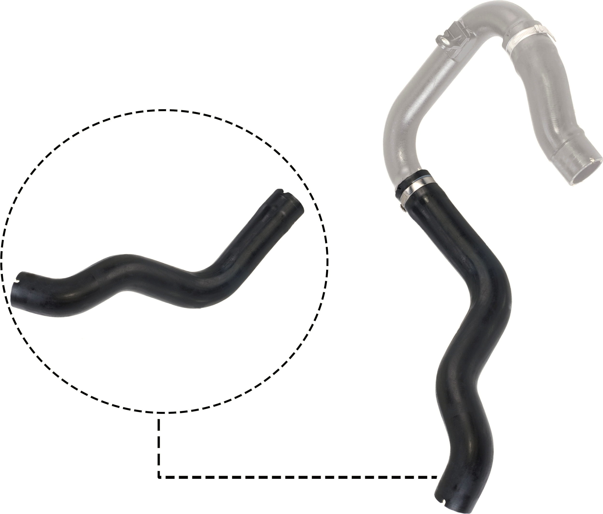 Furtun aer supraalimentare FIAT GRANDE PUNTO (199_) 1.3 D Multijet  diesel 75 cai GATES 09-0475