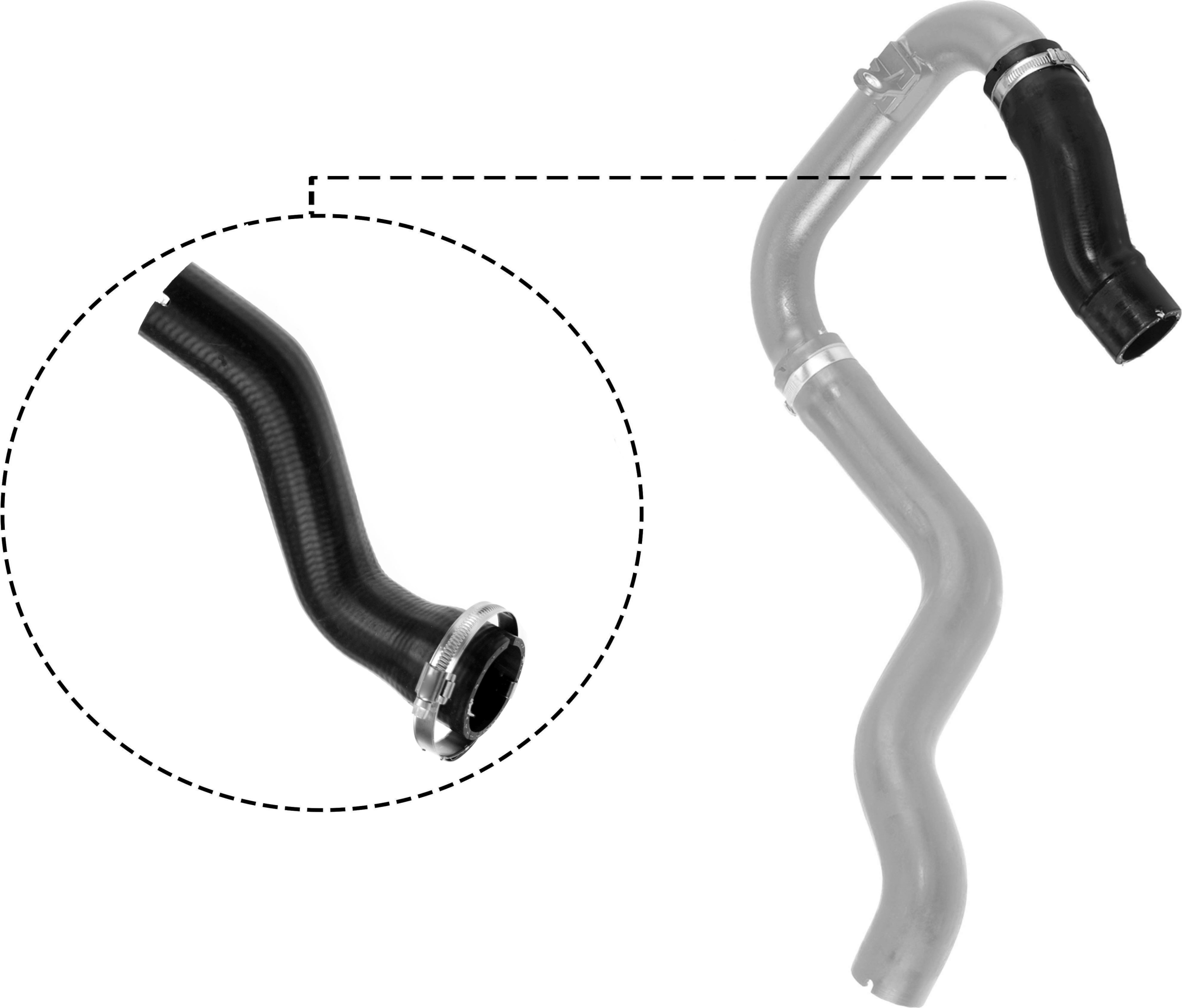 Furtun aer supraalimentare FIAT GRANDE PUNTO (199_) 1.3 D Multijet  diesel 75 cai GATES 09-0480