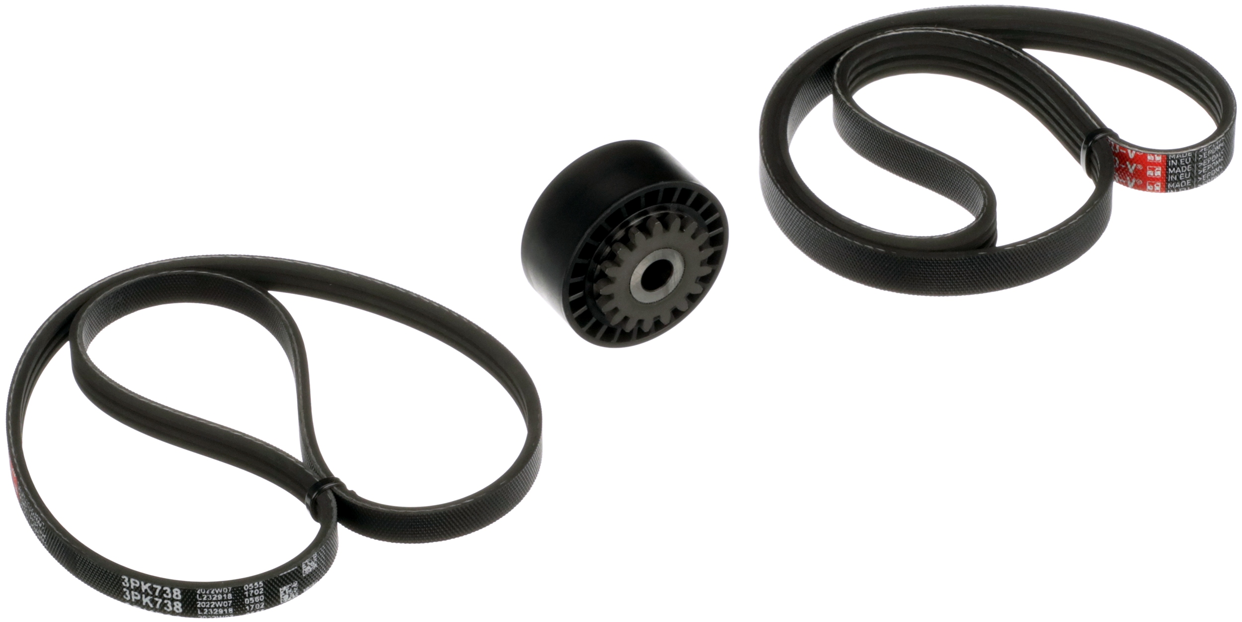 Set curea transmisie cu caneluri GATES K053PK738