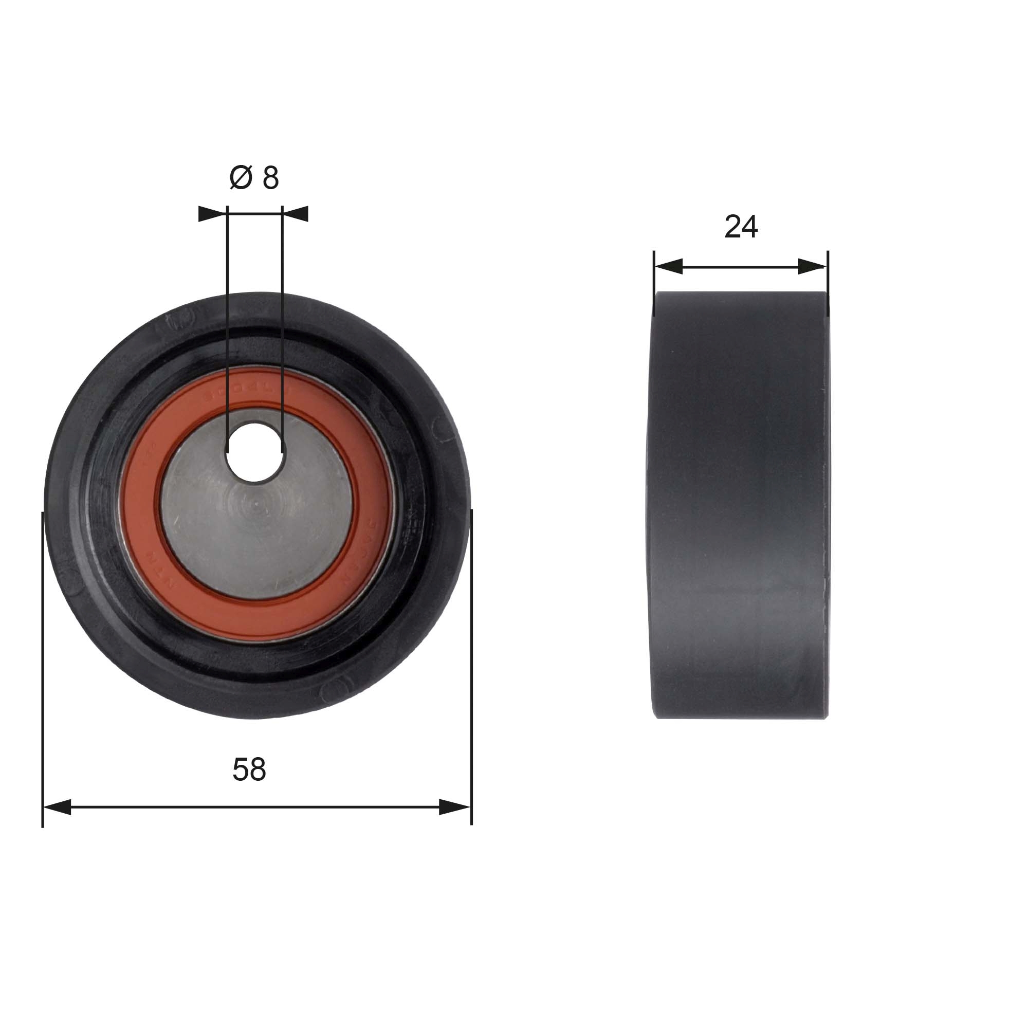 Rola intinzator curea distributie GATES T41064