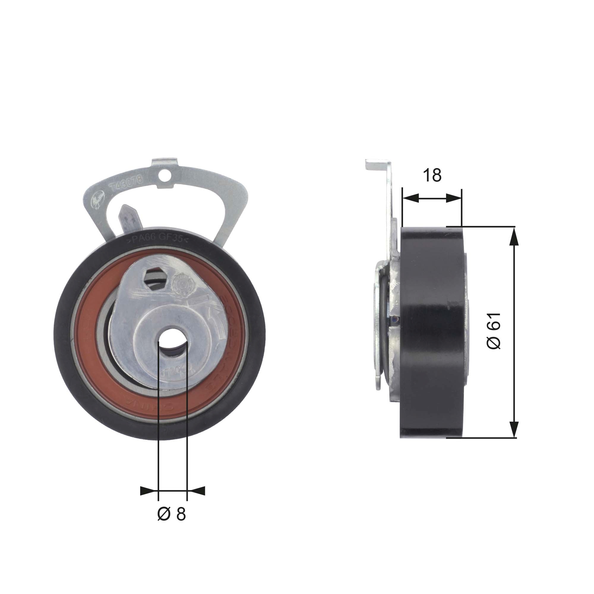 Rola intinzator curea distributie GATES T43078