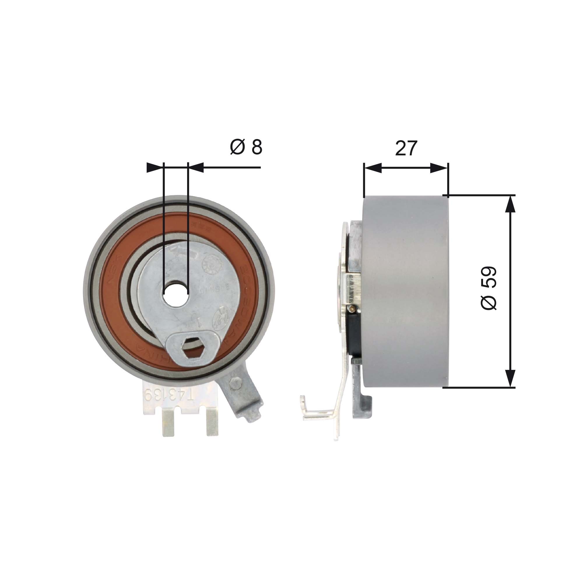 Rola intinzator curea distributie GATES T43139