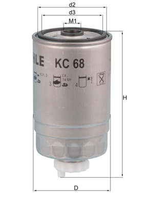 Filtru combustibil KNECHT KC 68