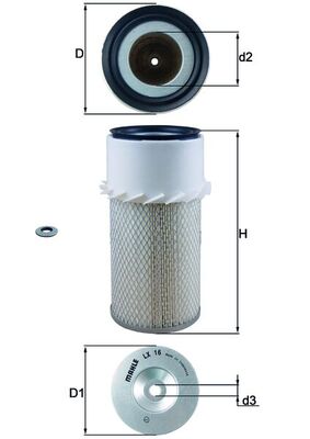 Filtru aer KNECHT LX 16