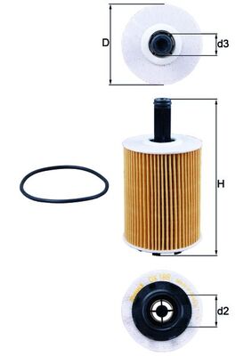 Filtru ulei VW GOLF V (1K1) 1.9 TDI  diesel 105 cai KNECHT OX188D