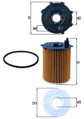 Filtru ulei FORD FIESTA VI (CB1, CCN) 1.5 TDCi  diesel 75 cai KNECHT OX171/2D