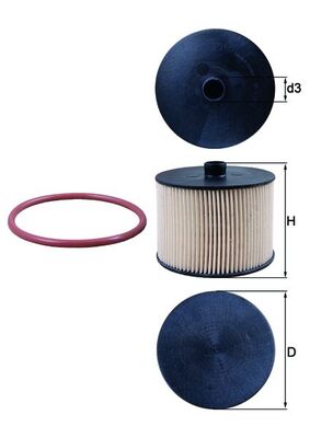 Filtru combustibil PEUGEOT 407 (6D_) 2.0 HDi (6DRHRH)  diesel 140 cai KNECHT KX201D