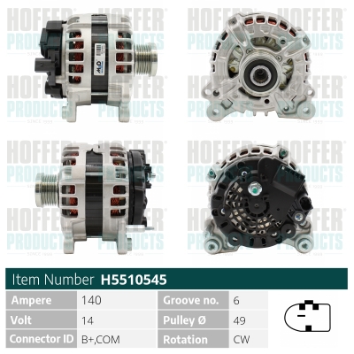 Alternator HOFFER H5510545
