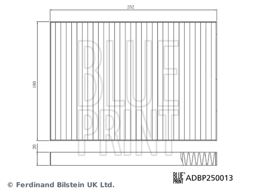 Filtru polen BLUE PRINT ADBP250013