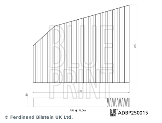 Filtru polen BLUE PRINT ADBP250015